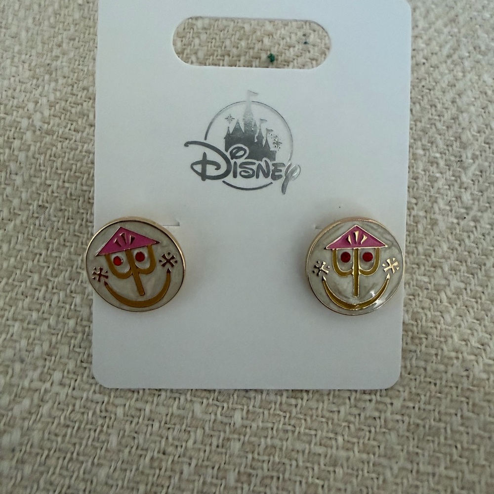 Disney parks it’s a small world Pink and Gold Earrings